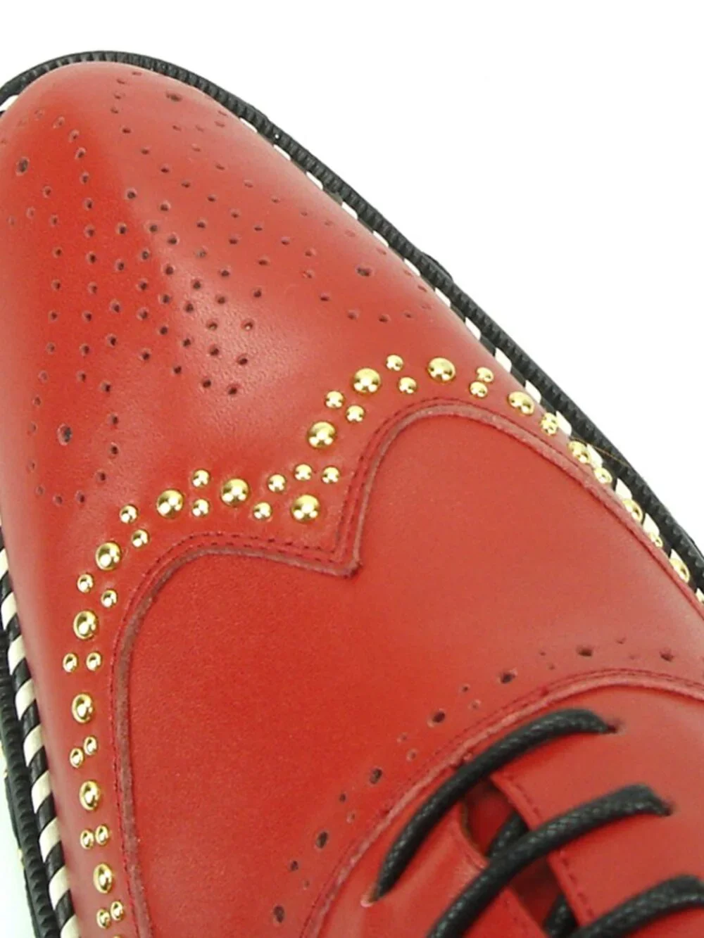 FI-7201 Red Genuine Leather Lace up Wing Tip Fiesso by Aurelio Garcia